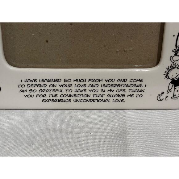 Vintage I love my Grandma Picture Frame Poem Sentiment Children 4" x 6" pottery - Picture 2 of 11